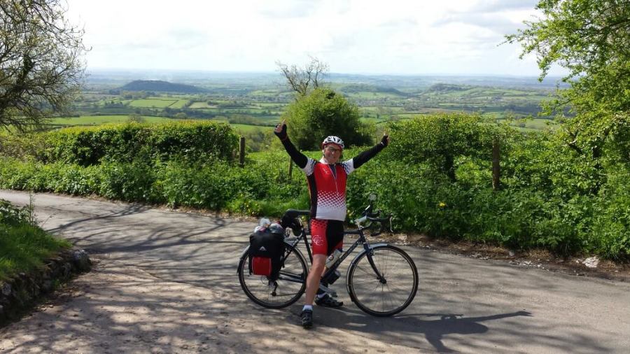 Success after a tough climb on the End-to-End Cycle Ride Challenge from Lands' End to John O'Groats by SpookyMrsGreen.com pagan lifestyle blog. Photo copyright Steven Green.