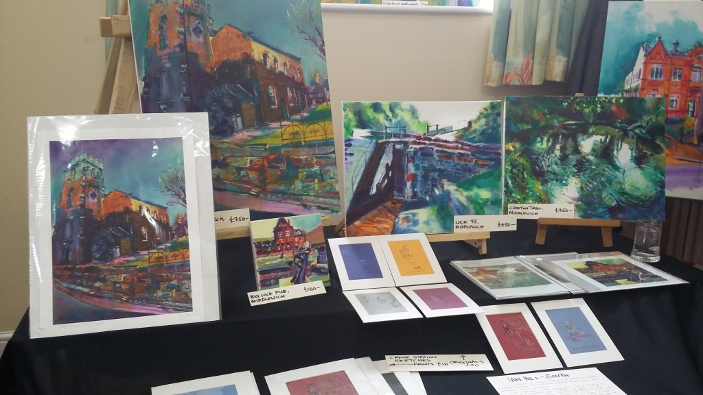 A selection of art by Ian Hill-Smith Local Handmade Crafts Middlewich featured at SpookyMrsGreen.com mindful parenting and modern pagan lifestyle blog.