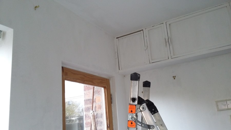 My Home Renovation Kitchen Update white paint on the walls and ceiling by Catherine Green of SpookyMrsGreen.com mindful parenting and modern pagan lifestyle blog.