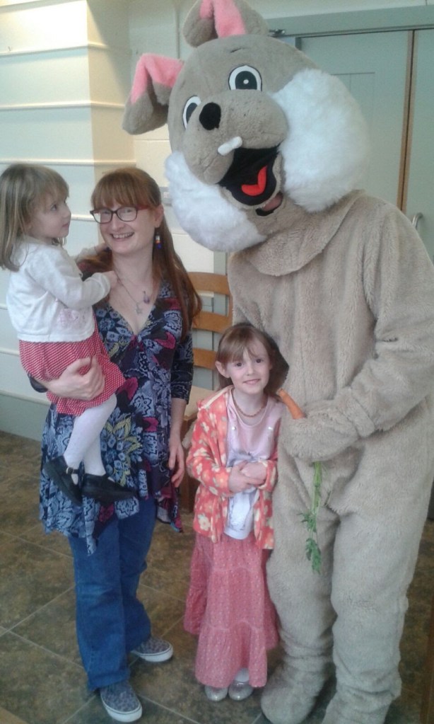 #MummyMonday Meeting the Easter Bunny at Bridgemere Garden Centre SpookyMrsGreen.com mindful parenting and modern pagan lifestyle blog.
