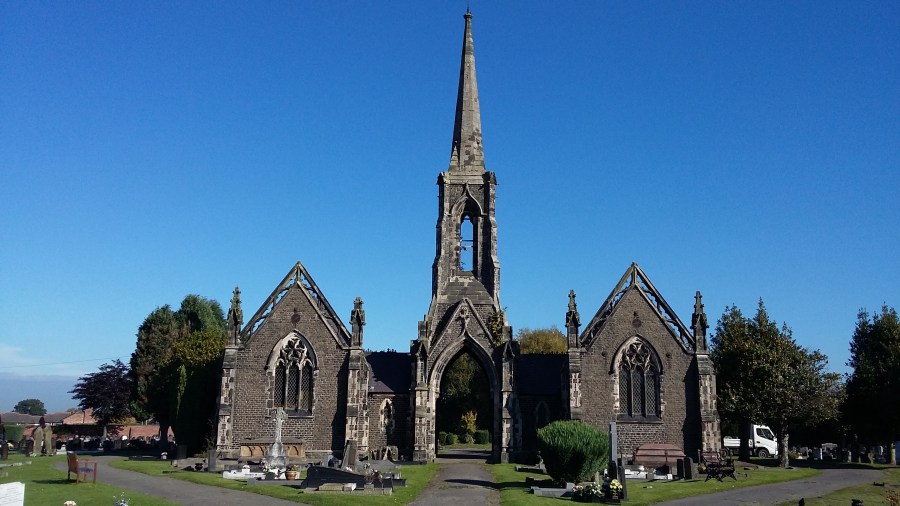 Middlewich Cemetery Gothic Building spooky photo taken by Catherine Green ghost hunter of SpookyMrsGreen.com mindful parenting and modern pagan lifestyle blog.