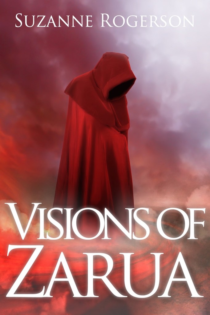 Book cover for Visions of Zarua book by Suzanne Rogerson #BookTalk at SpookyMrsGreen.com pagan lifestyle blog.