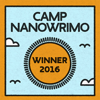 #CampNaNoWriMo 2016 Winner LGBT fantasy book writer Catherine Green of SpookyMrsGreen.com mindful parenting and modern pagan lifestyle blog.
