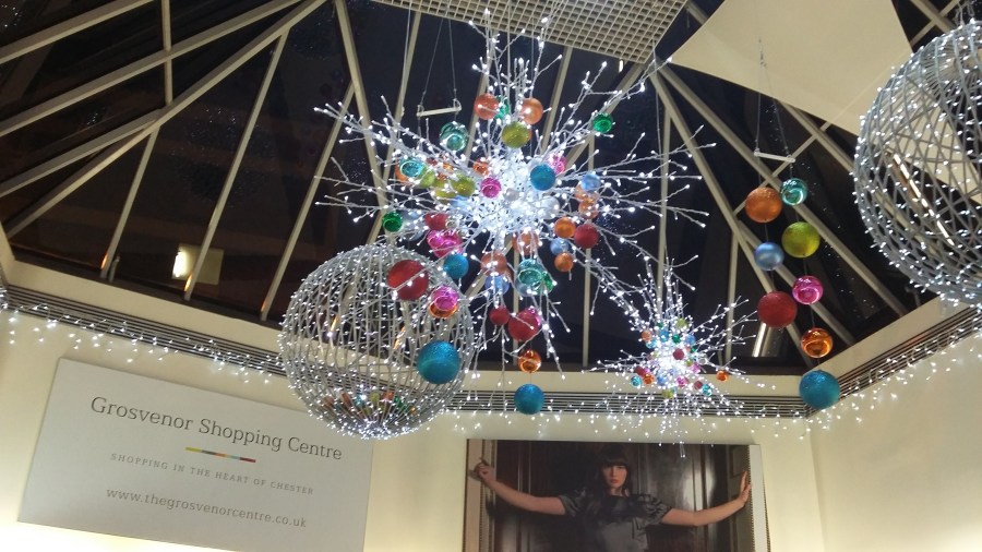 Grosvenor Shopping Centre at Christmas image copyright SpookyMrsGreen.com mindful parenting and modern pagan lifestyle blog.