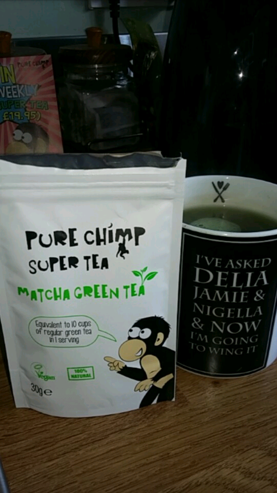 #ProductReview Pure Chimp Matcha Super Tea reviewed by Catherine Green for SpookyMrsGreen.com mindful parenting and modern pagan lifestyle blog.