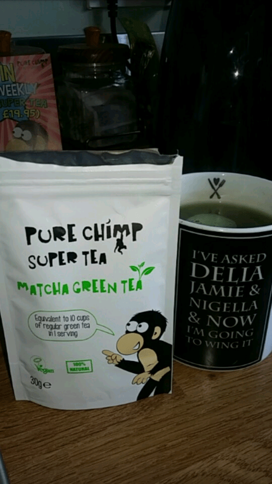 #ProductReview Pure Chimp Matcha Super Tea reviewed by Catherine Green for SpookyMrsGreen.com mindful parenting and modern pagan lifestyle blog.