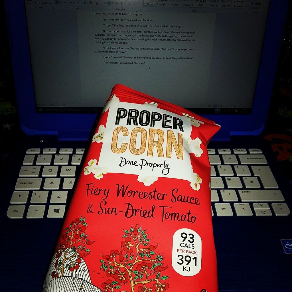 #ProductReview Propercorn Fuels NaNoWriMo for LGBT fantasy book writer Catherine Green of SpookyMrsGreen.com mindful parenting and modern pagan lifestyle blog.