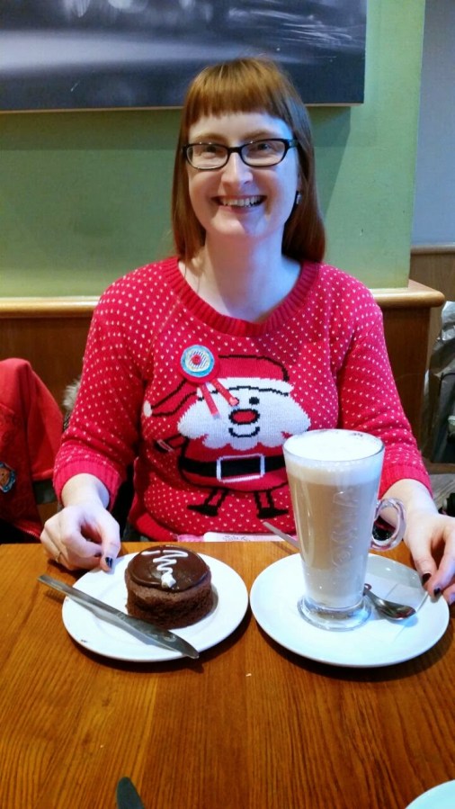 Christmas at Costa Coffee with Catherine Green of SpookyMrsGreen.com mindful parenting and modern pagan lifestyle blog.