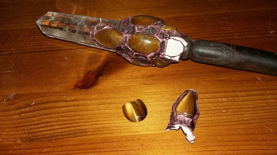 My broken wand at SpookyMrsGreen.com mindful parenting and modern pagan lifestyle blog.