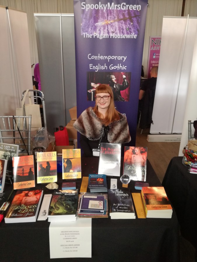 #BookTalk Vampire Writer Catherine Green at a Book Signing Event. SpookyMrsGreen.com mindful parenting and modern pagan lifestyle blog.