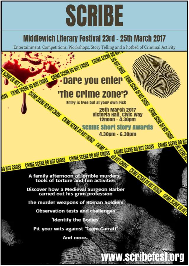 ScribeFest Crime Zone Brochure at SpookyMrsGreen.com mindful parenting and modern pagan lifestyle blog.