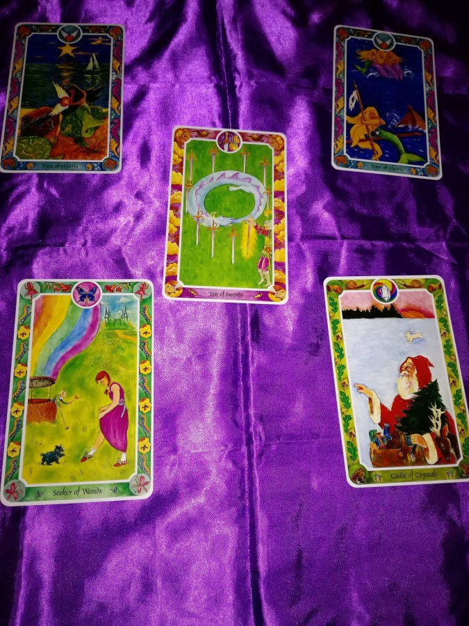 #WitchyWednesday Tarot Reading with Inner Child (Fairy Tale) Tarot cards at SpookyMrsGreen.com mindful parenting and modern pagan lifestyle blog.