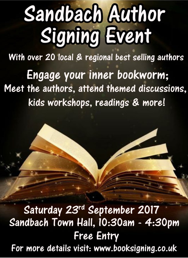 Sandbach Author Signing Event featuring LGBT fantasy book writer Catherine Green of SpookyMrsGreen.com mindful parenting and modern pagan lifestyle blog.