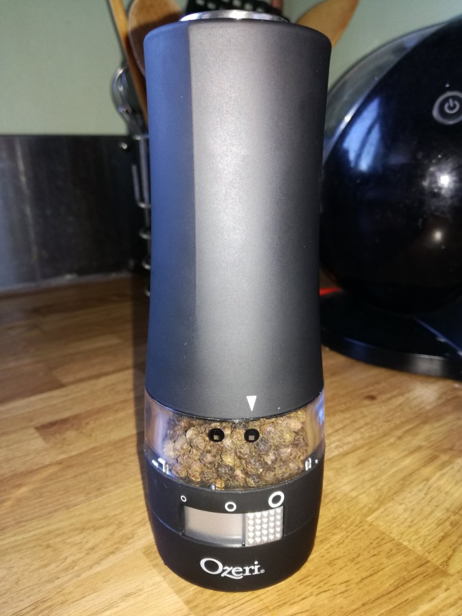 #ProductReview Ozeri automatic Pepper Grinder reviewed by SpookyMrsGreen.com mindful parenting and modern pagan lifestyle blog.