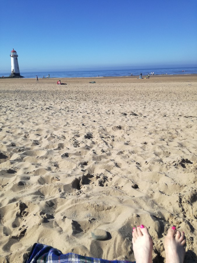 #MummyMonday Relaxing on the beach by SpookyMrsGreen.com mindful parenting and modern pagan lifestyle blog.