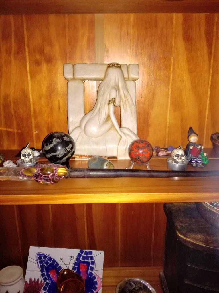 #WitchyWednesday The Witch's Ceremonial Altar by SpookyMrsGreen.com mindful parenting and modern pagan lifestyle blog.