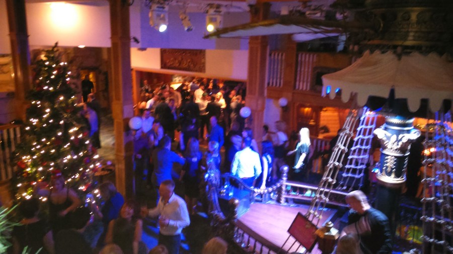 Image of a Christmas party at Alton Towers Hotel. How to Find a Fun Relationship article image copyright SpookyMrsGreen.com mindful parenting and modern pagan lifestyle blog.