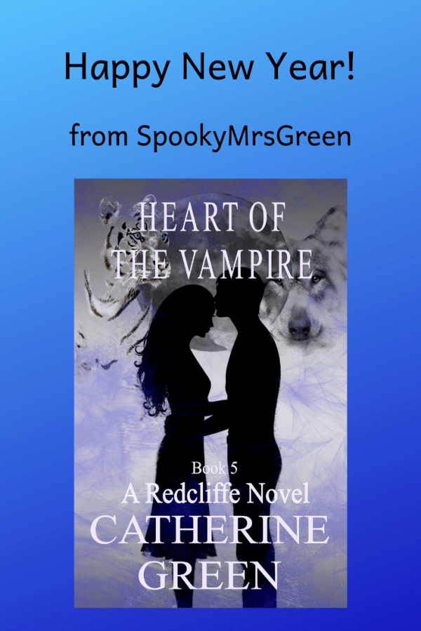 Happy New Year from vampire writer Catherine Green of SpookyMrsGreen.com mindful parenting and modern pagan lifestyle blog.