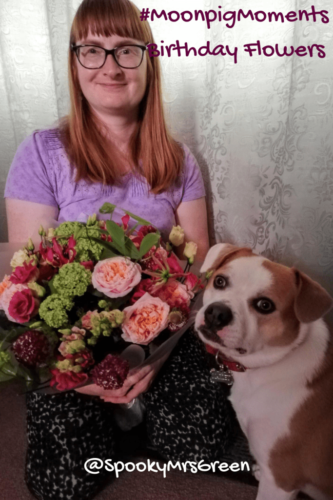 #MoonpigMoments birthday flowers reviewed by SpookyMrsGreen.com mindful parenting and modern pagan lifestyle blog.
