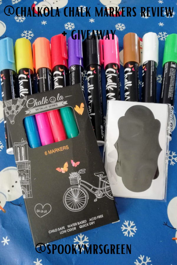 #ProductReview Chalkola chalk markers at SpookyMrsGreen.com mindful parenting and modern pagan lifestyle blog.