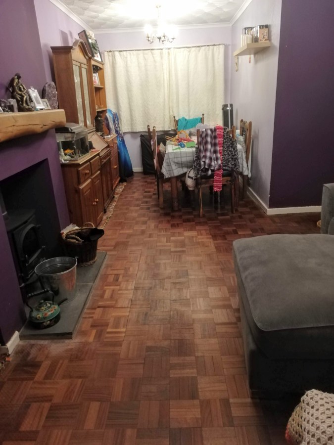 My Home Renovation: Revealing an original parquet floor at SpookyMrsGreen.com mindful parenting and modern pagan lifestyle blog.