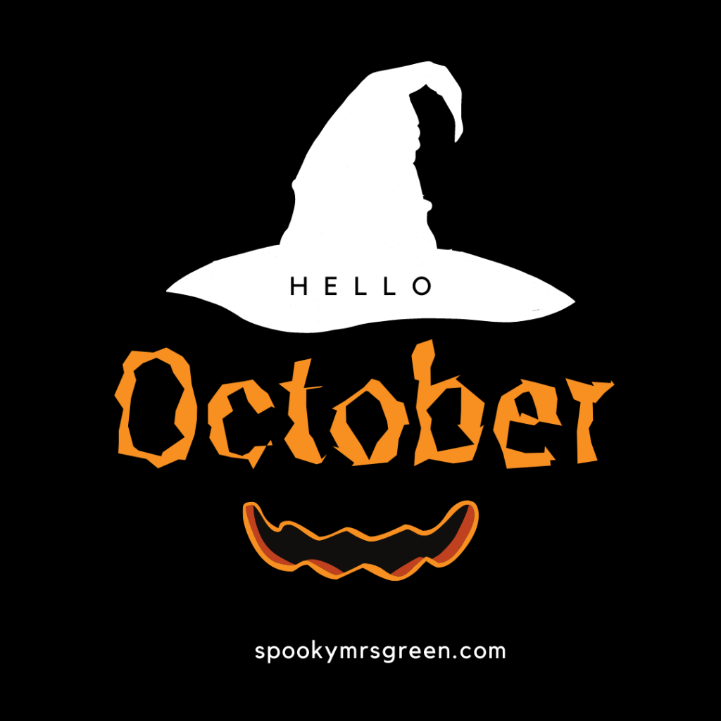 #WitchyWednesday Hello October from SpookyMrsGreen.com mindful parenting and modern pagan lifestyle blog.