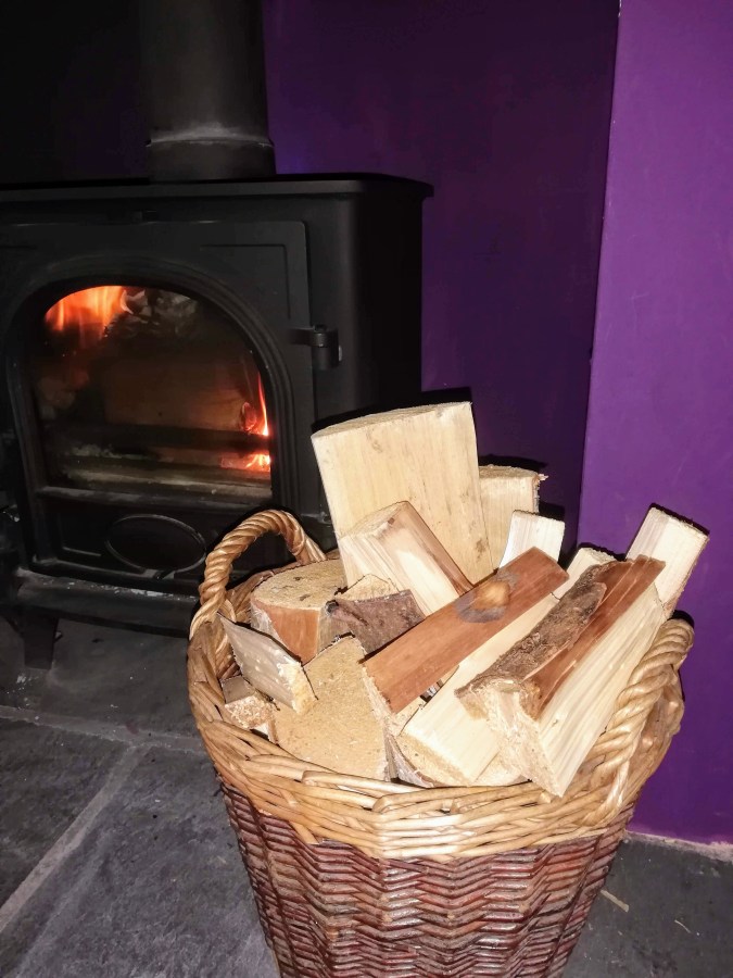 My Home Renovation: Cosy Log Fire with SpookyMrsGreen.com mindful parenting and modern pagan lifestyle blog.