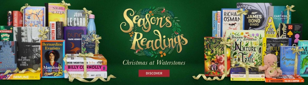 Seasons Readings Christmas at Waterstones affiliated with SpookyMrsGreen.com pagan lifestyle blog.