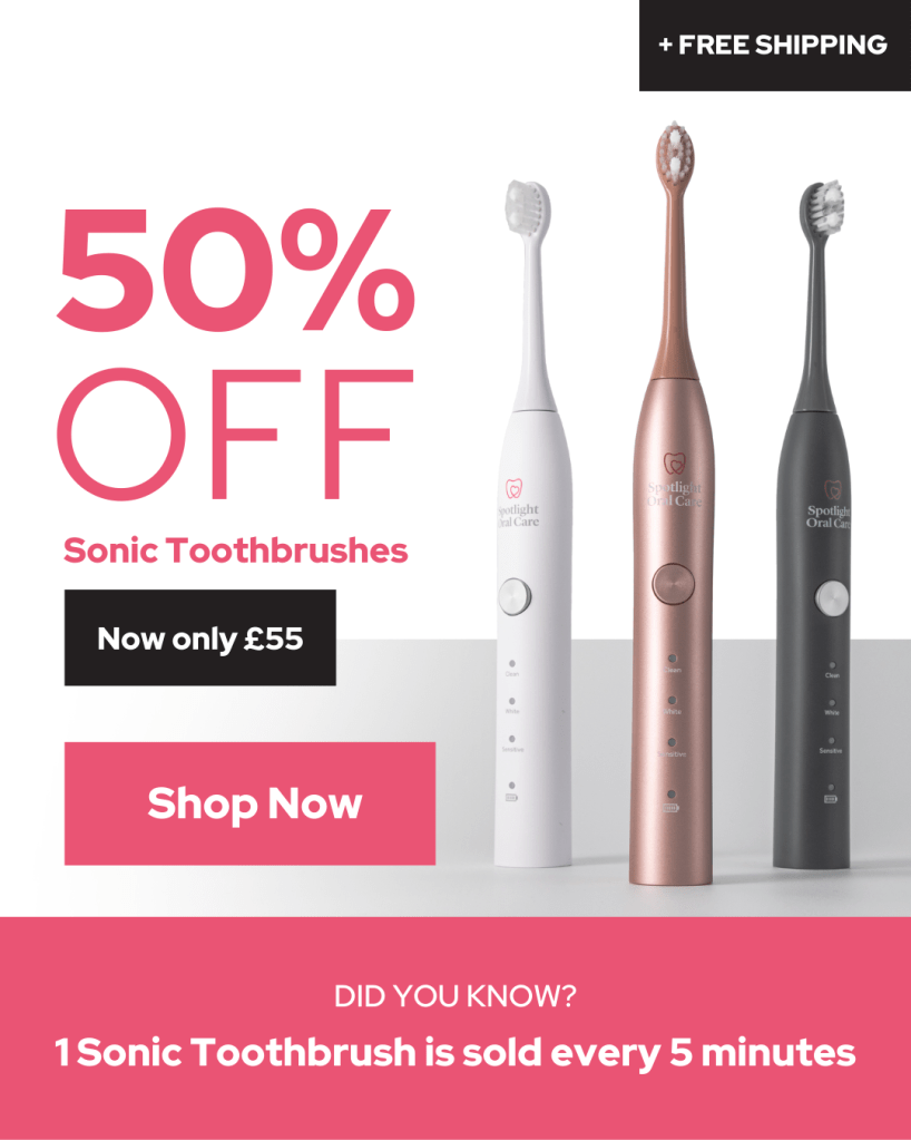 50% off Sonic Toothbrushes at Spotlight Oral Care UK affiliated with SpookyMrsGreen.com mindful parenting and modern pagan lifestyle blog.