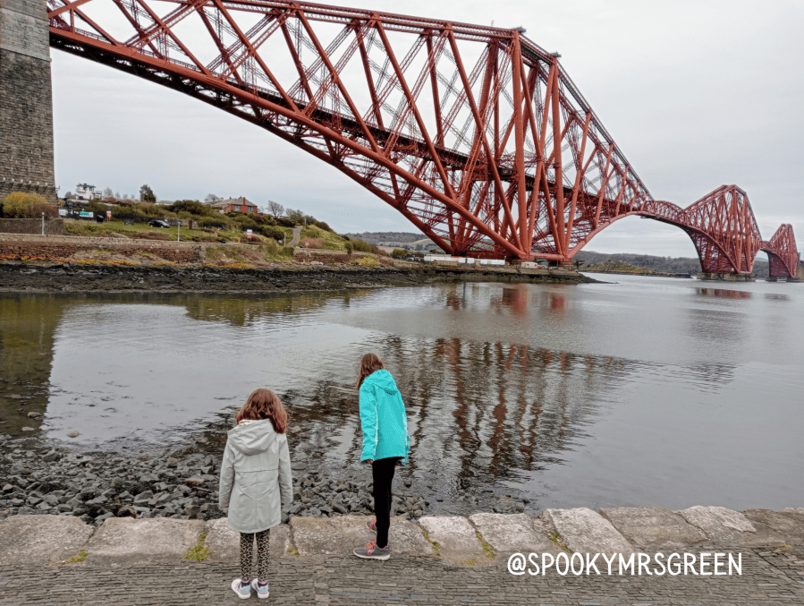 Forth Railway Bridge in Scotland family holiday featured at SpookyMrsGreen.com mindful parenting and modern pagan lifestyle blog.