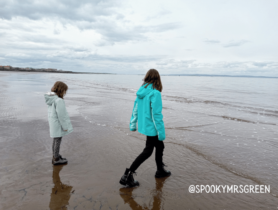 Seton Sands Coast in Scotland family holiday featured at SpookyMrsGreen.com mindful parenting and modern pagan lifestyle blog.