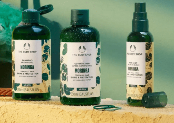 The Body Shop Moringa Hair Care Collection affiliated with SpookyMrsGreen.com mindful parenting and modern pagan lifestyle blog.
