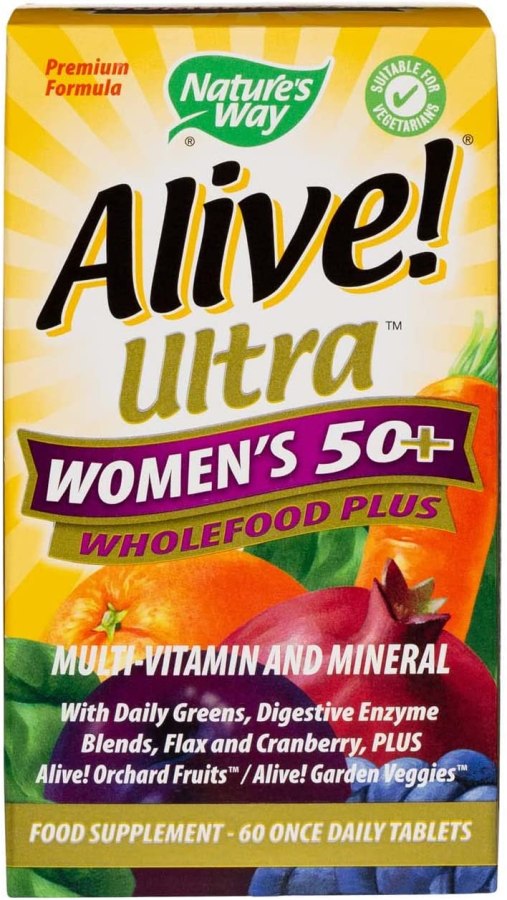 Alive! Ultra Women's 50+ Wholefood Plus Multi Vitamin and Mineral food supplement at SpookyMrsGreen.com mindful parenting and modern pagan lifestyle blog.