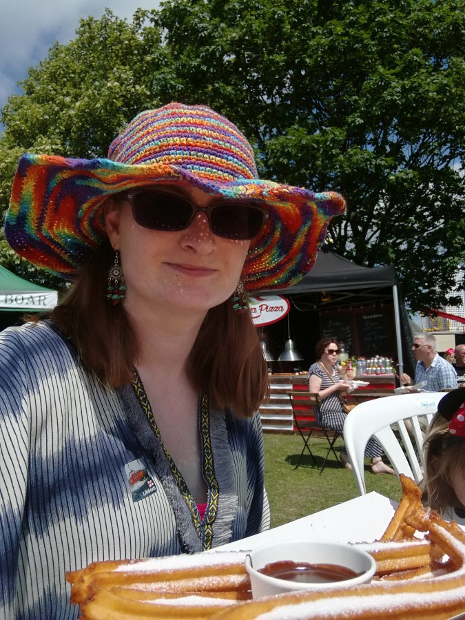 LGBT fantasy book writer Catherine Green enjoying a summer festival featured at SpookyMrsGreen.com mindful parenting and modern pagan lifestyle blog.