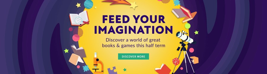 Waterstones Feed Your Imagination books and games for half-term holiday. affiliated with SpookyMrsGreen.com pagan lifestyle blog.