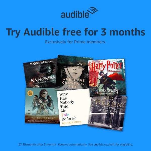 Try Audible free for 3 months exclusive to Prime members at Amazon affiliated with SpookyMrsGreen.com mindful parenting and modern pagan lifestyle blog.