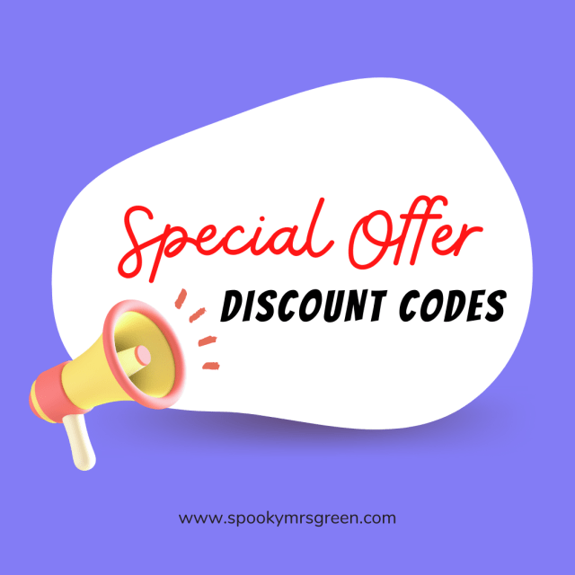 Special Offer Discount Codes from SpookyMrsGreen.com pagan lifestyle blog.