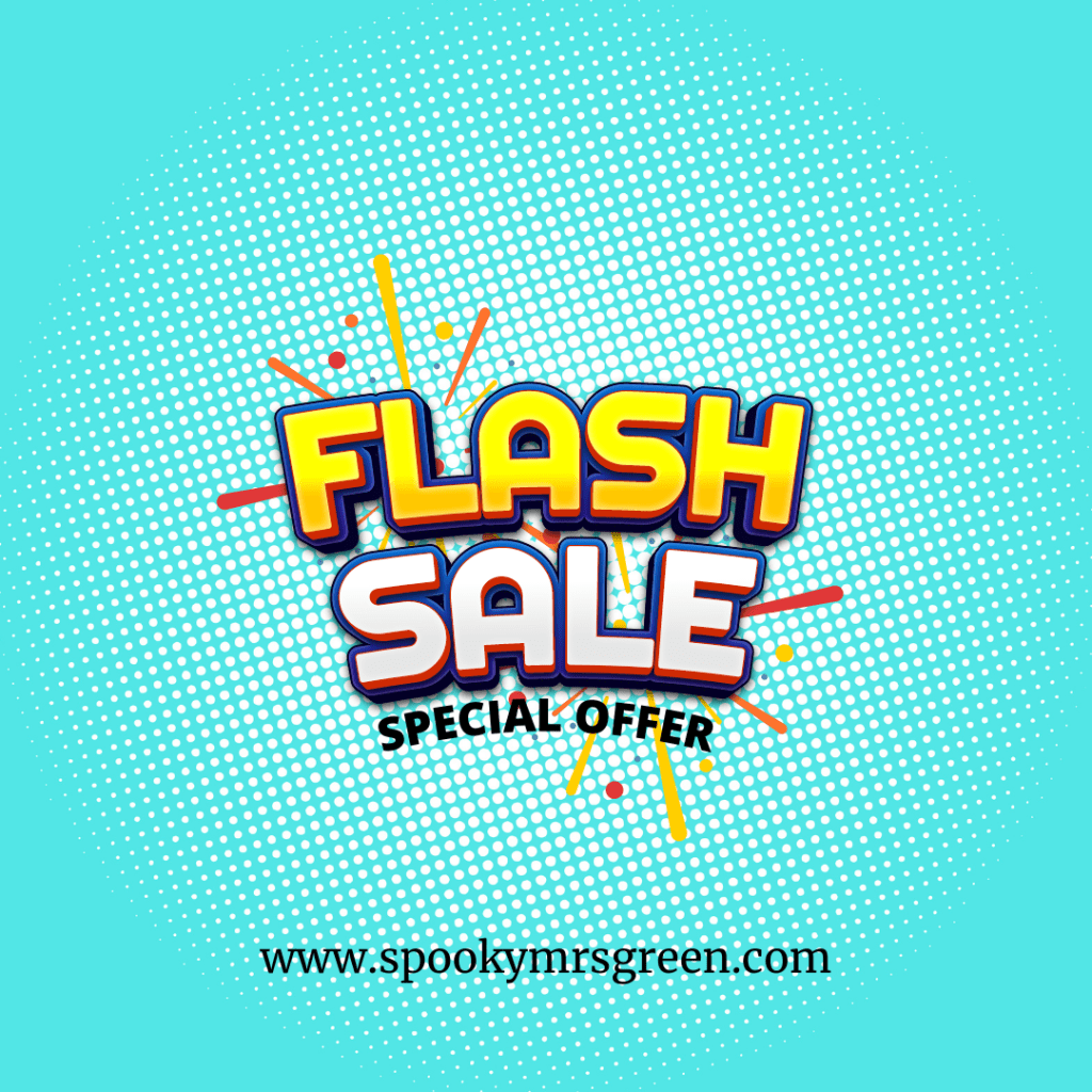 Flash Sale Special Offer by SpookyMrsGreen.com pagan lifestyle blog.