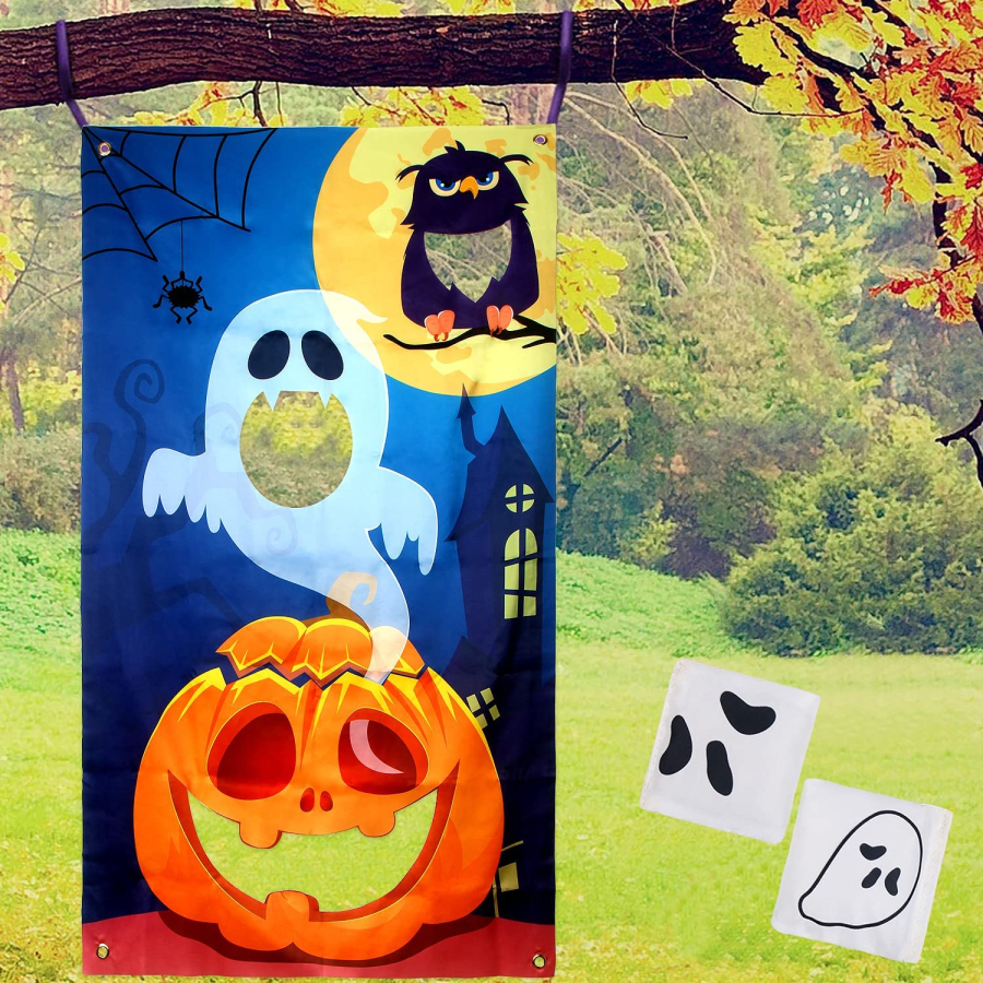 Halloween Toss Game with 4 Bean Bags from Amazon affiliated with SpookyMrsGreen.com mindful parenting and modern pagan lifestyle blog.