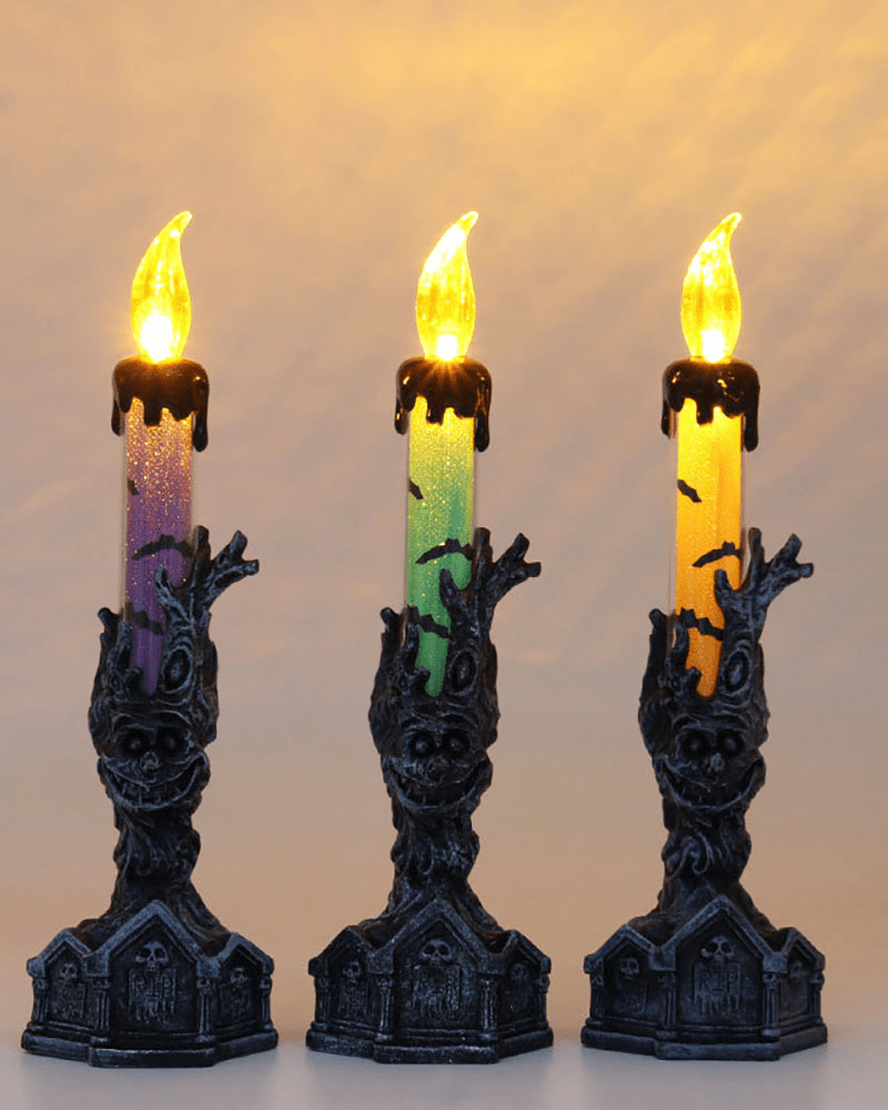 Halloween Skull Skeletal Hand LED Candle light Party Decorations from Chic Me affiliated with SpookyMrsGreen.com mindful parenting and modern pagan lifestyle blog.