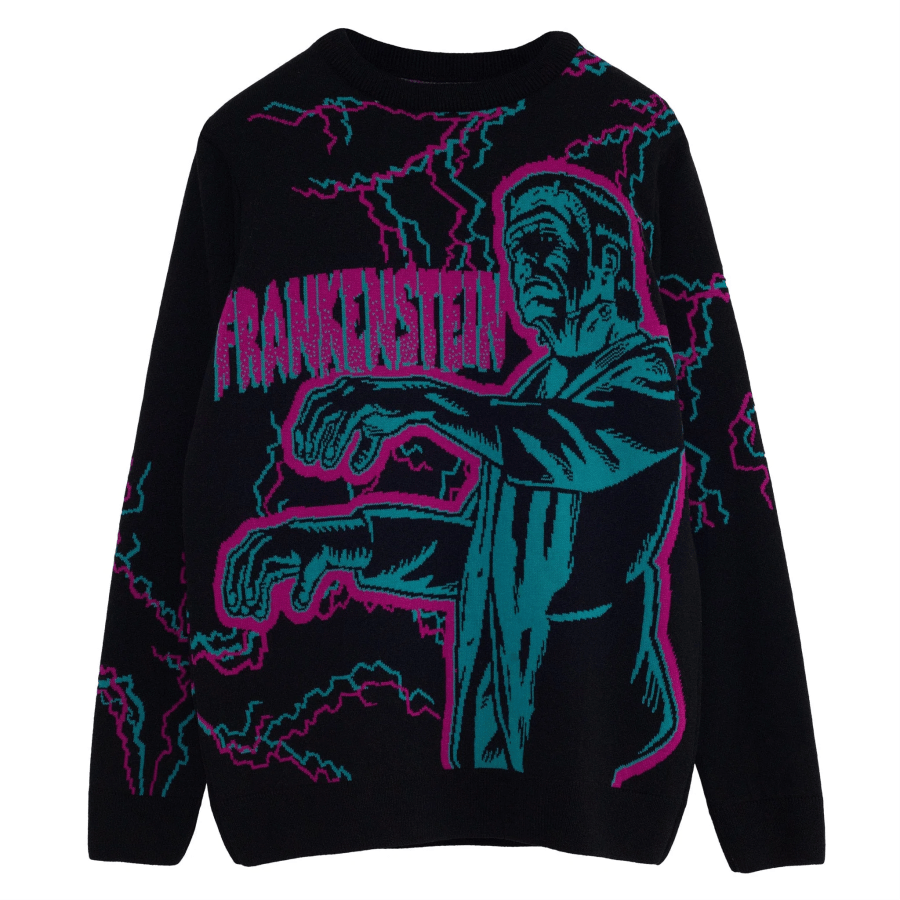 Frankenstein Movie Jumper Popgear affiliated with SpookyMrsGreen.com mindful parenting and modern pagan lifestyle blog.
