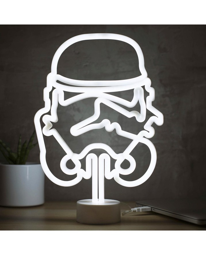 Storm Trooper Neon Light Novelty Collectible Gifts for Star Wars fans at SpookyMrsGreen.com mindful parenting and modern pagan lifestyle blog.