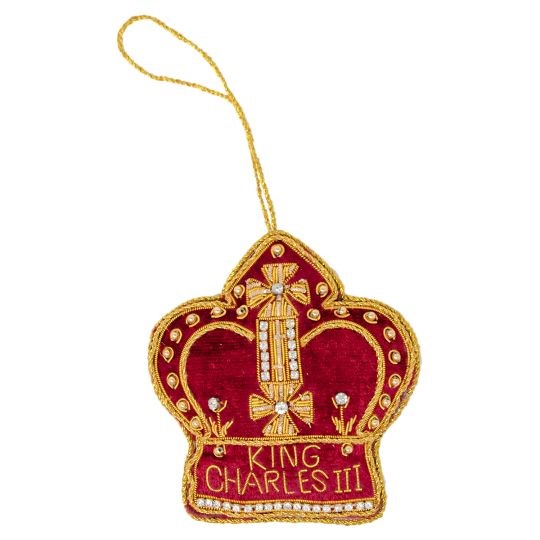 #FreeforallFriday King Charles III Hanging Decoration from English Heritage Shop affiliated with SpookyMrsGreen.com mindful parenting and modern pagan lifestyle blog.