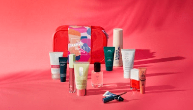 M&S Beauty Bag Offer assorted beauty products for summer holiday. Affiliated with SpookyMrsGreen.com pagan lifestyle blog.