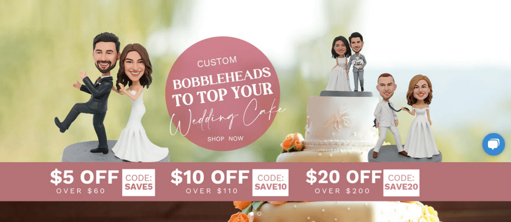 Bobblegifts Bobbleheads to Top Your Wedding Cake affiliated with SpookyMrsGreen.com mindful parenting and modern pagan lifestyle blog.