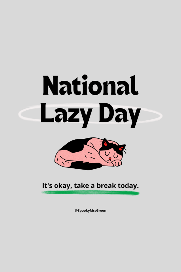 National Lazy Day: It's ok, take a break today at SpookyMrsGreen.com mindful parenting and modern pagan lifestyle blog.