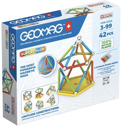 Geomag Supercolor 42 Piece featured at SpookyMrsGreen.com mindful parenting and modern pagan lifestyle blog.