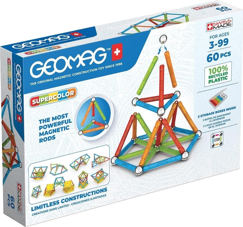 #ToyReview Geomag Supercolor 60 Piece Set reviewed by Catherine Green and her children at SpookyMrsGreen.com mindful parenting and modern pagan lifestyle blog.