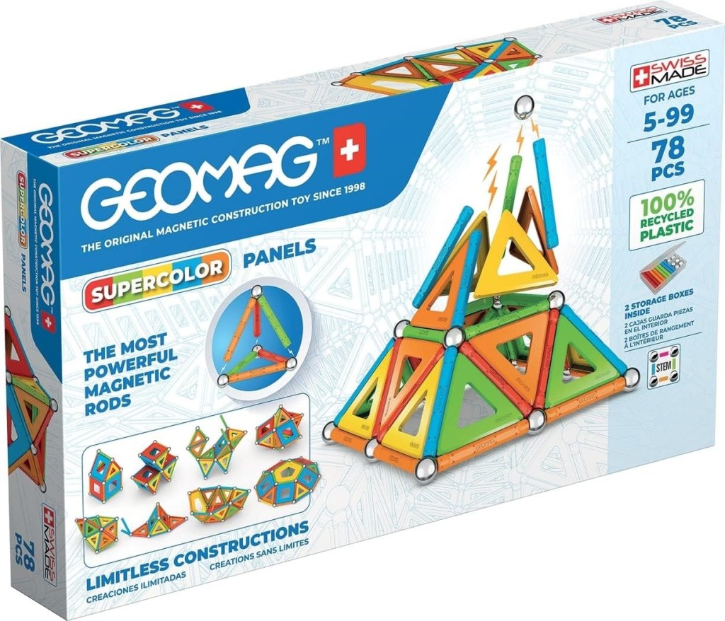 #ToyReview Geomag Supercolor 78 Piece Set reviewed by Catherine Green and her children at SpookyMrsGreen.com mindful parenting and modern pagan lifestyle blog.