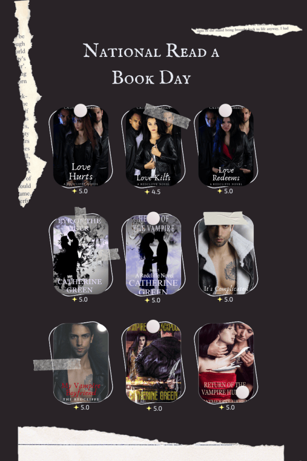 Celebrate National Read a Book Day and discover the Redcliffe novels series of LGBT fantasy books for adults by Catherine Green at SpookyMrsGreen.com mindful parenting and modern pagan lifestyle blog.